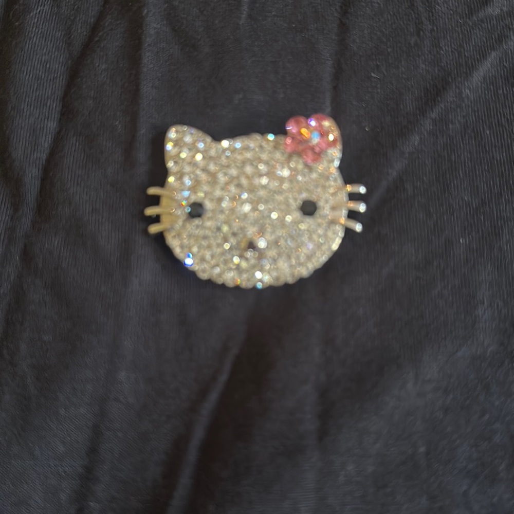 Hello kitty brooch pink sparkle rhinestone